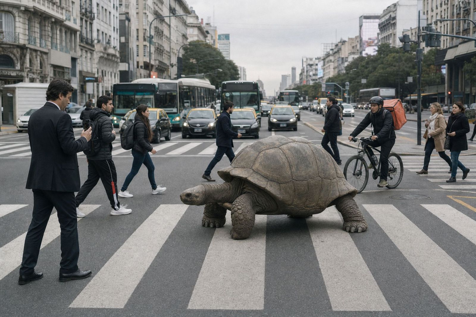 Fotografía de la serie Pasó hoy: av. 9 de julio · lunes 08:45
